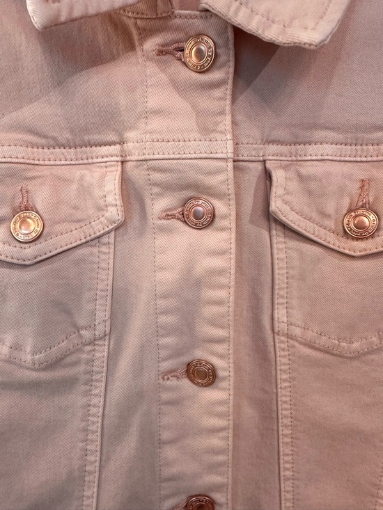 Women's Blush Pink Denim Jacket - Picture 2 of 4